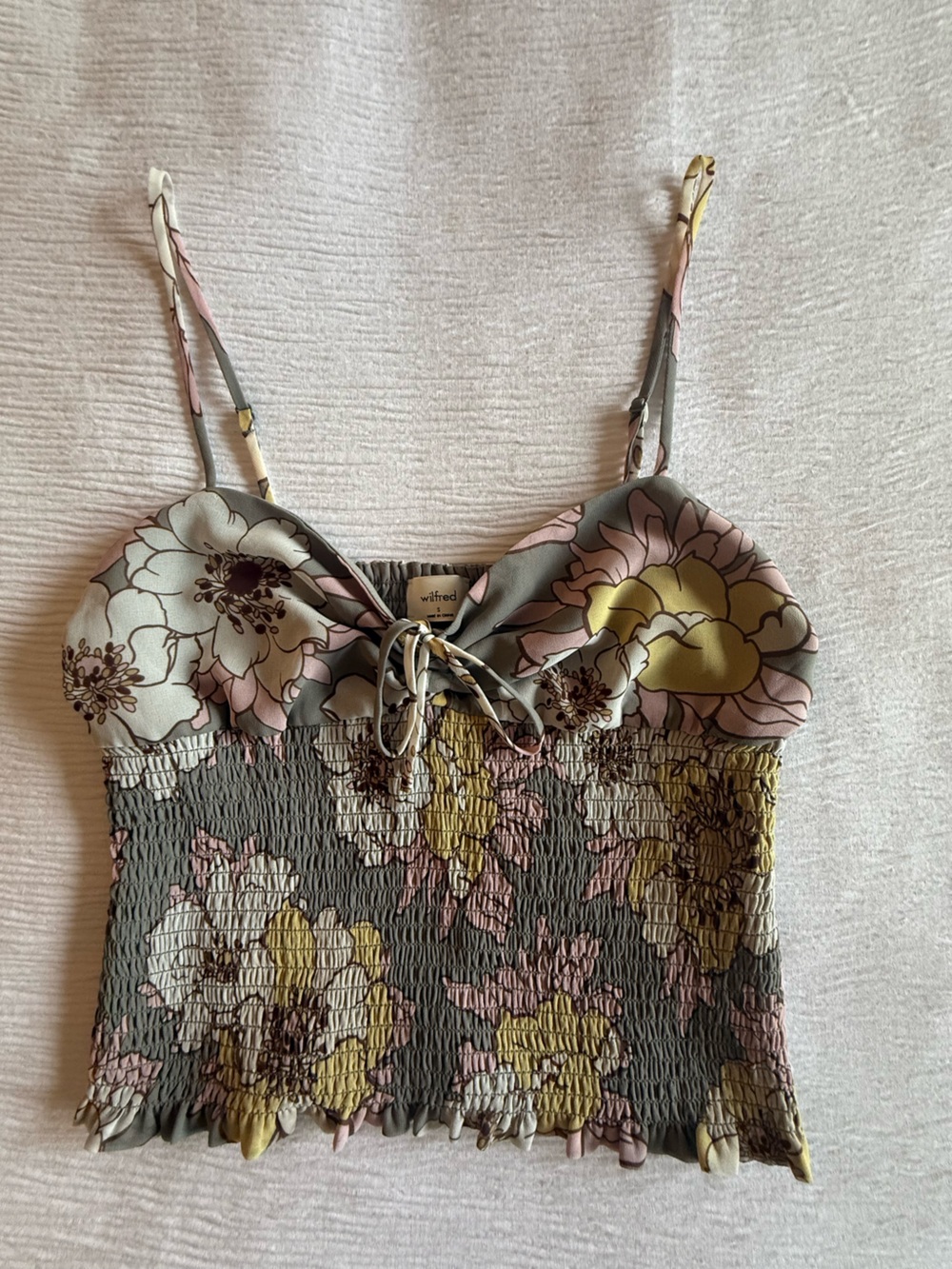 Aritzia Wilfred Floral Tank Top